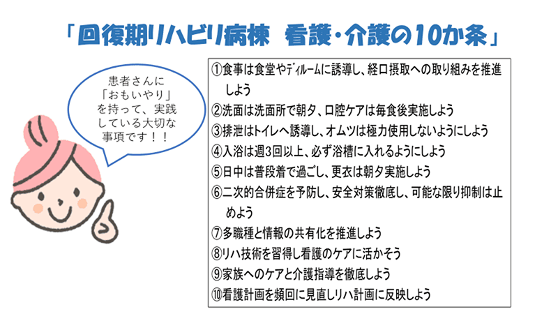 回復期リハビリ病棟看護・介護の10か条